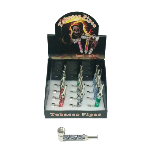 Metal pipe long mouthpiece with cap