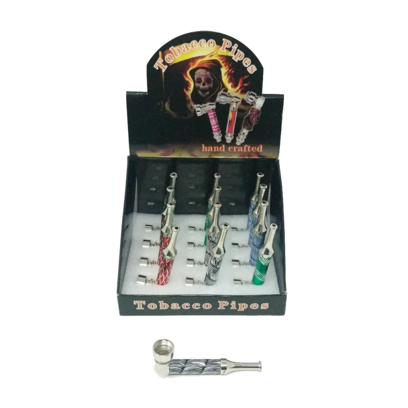 Metal pipe long mouthpiece with cap