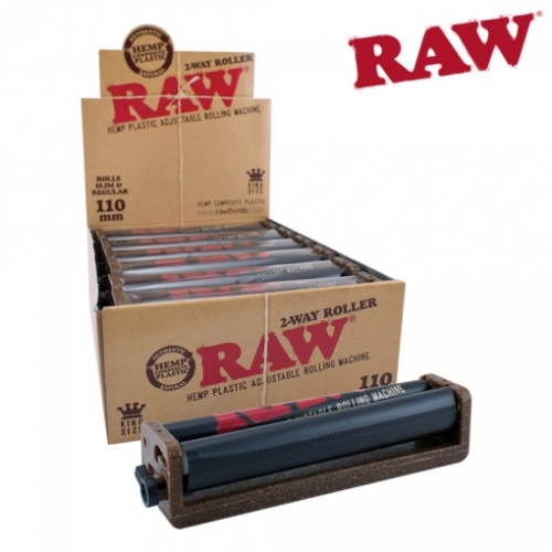 (12x) RAW HEMP PLASTIC ADJUSTABLE 2-WAY ROLLER 110MM