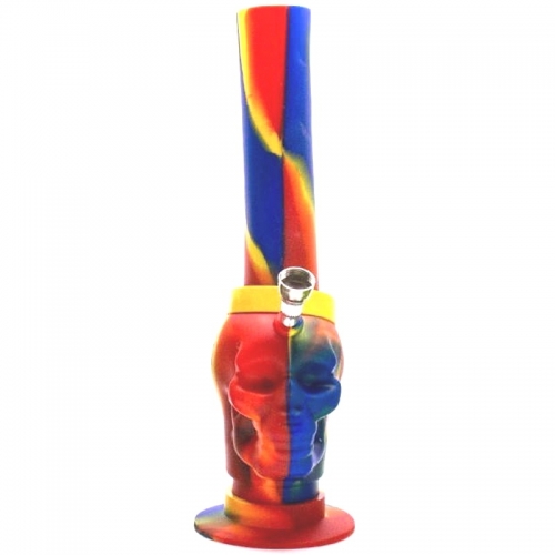 Bong en silicone tête de mort repliable