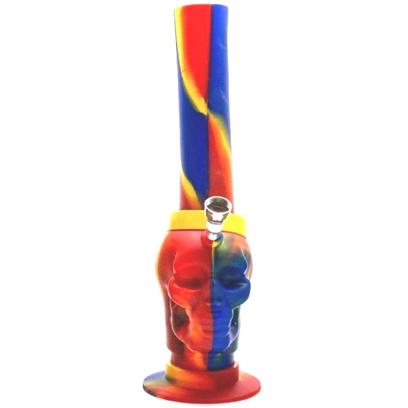 Bong en silicone tête de mort repliable