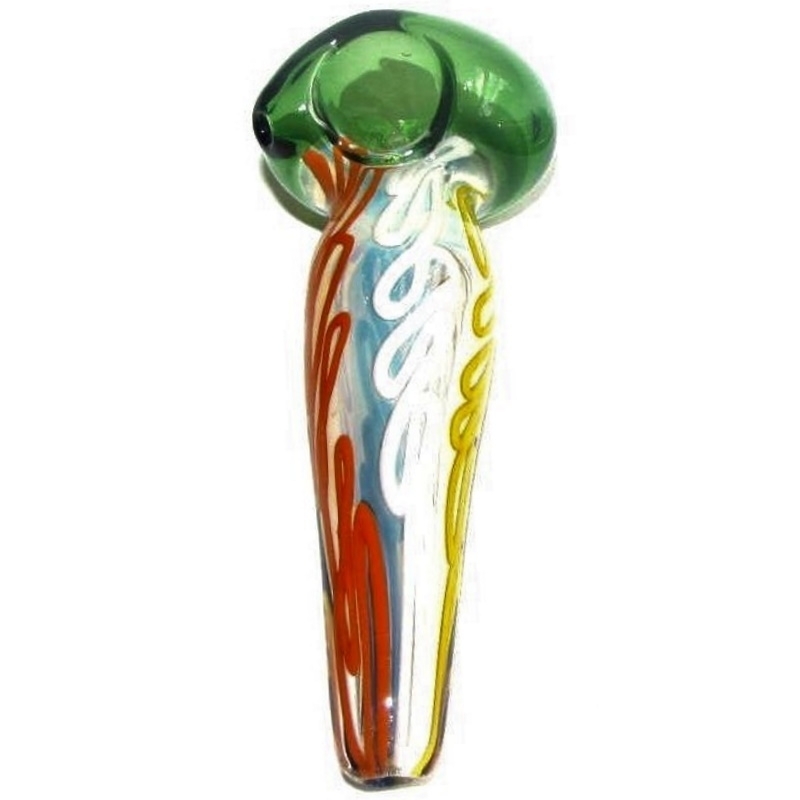 Pipe pyrex 3.5" blue colored styles