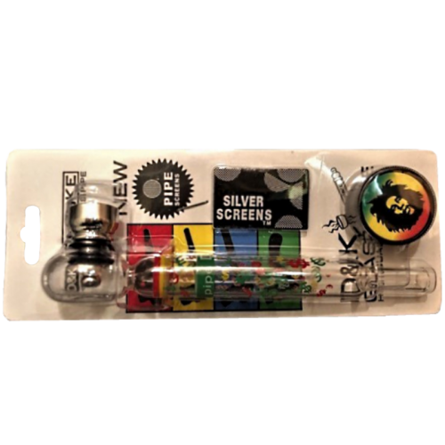 PYREX -METAL COMBO PIPE 6'' + GRINDER + SCREENS