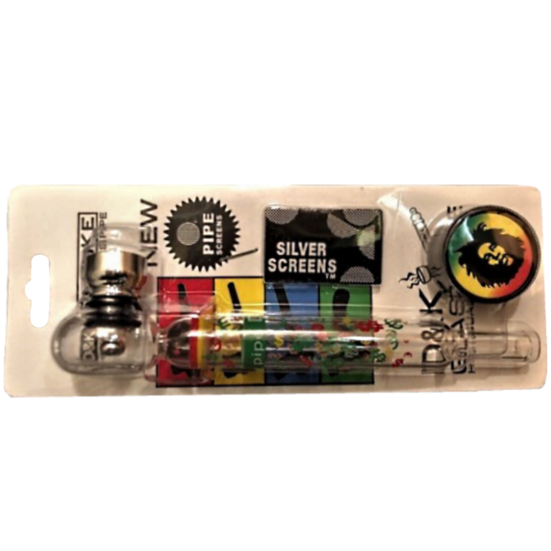 PYREX -METAL COMBO PIPE 6'' + GRINDER + SCREENS