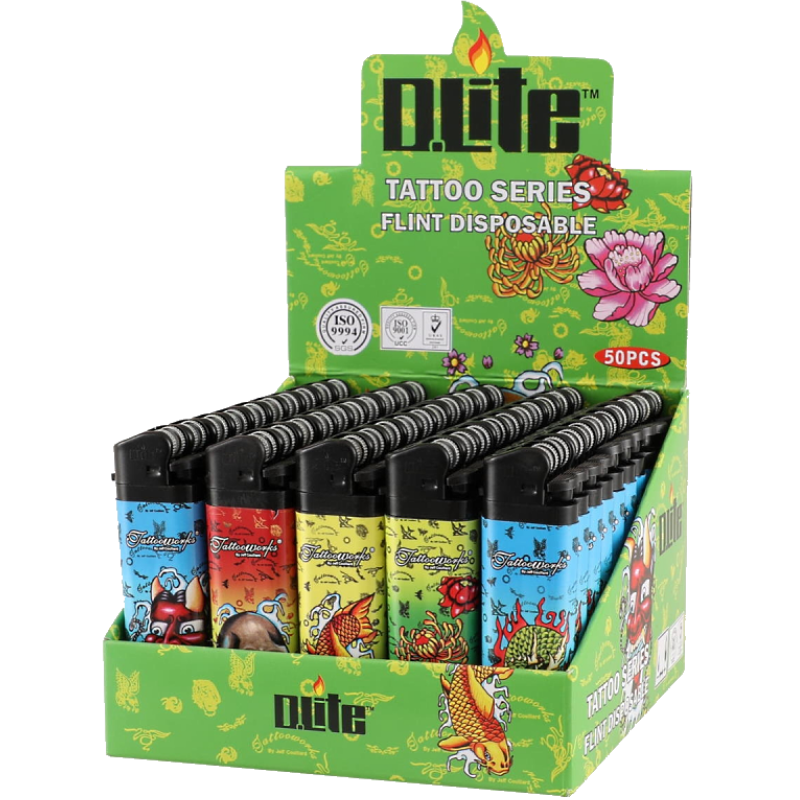 (50x) FLINT DISPOSABLE LIGHTER - HEMP