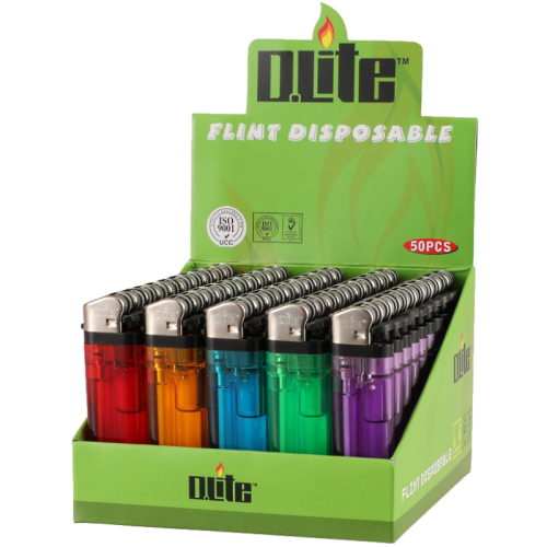 (50x) FLINT DISPOSABLE LIGHTER - CLEAR