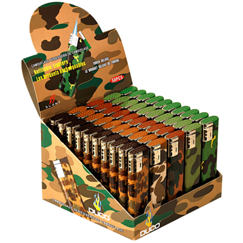 (x50) Duco Torch Lighters - CAMO