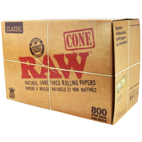 (BOÎTE/800) RAW CLASSIC CONES PRÉROULÉS KINGSIZE