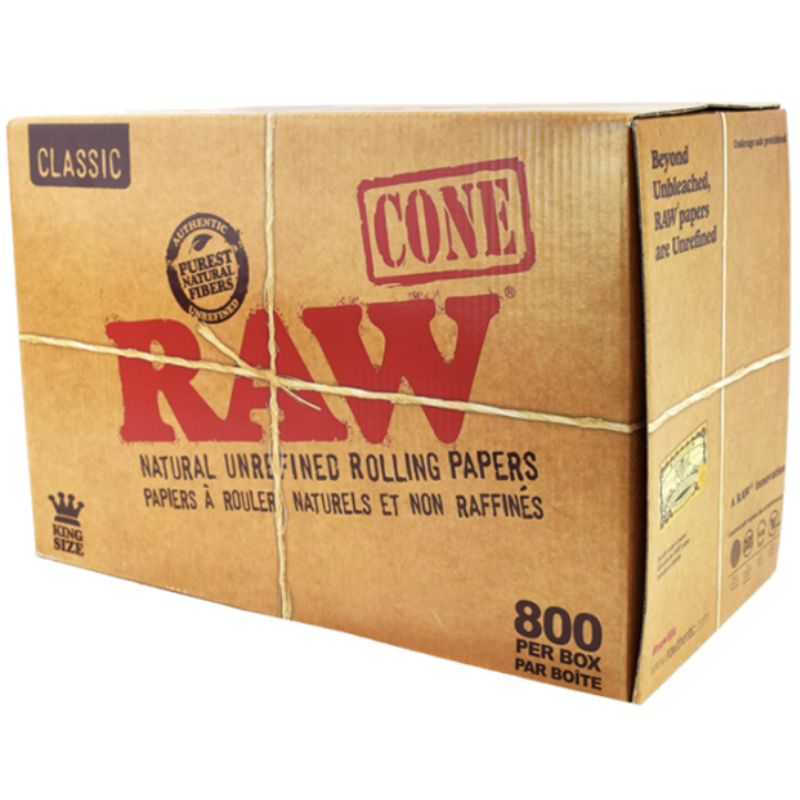 (BOÎTE/800) RAW CLASSIC CONES PRÉROULÉS KINGSIZE