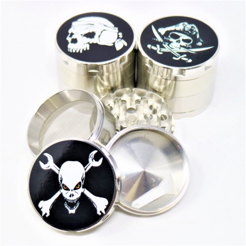 Metal grinder pirate/skull 4 layers 50mm