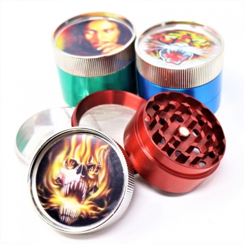 50mm/4pieces Metal grinder 3d hologram