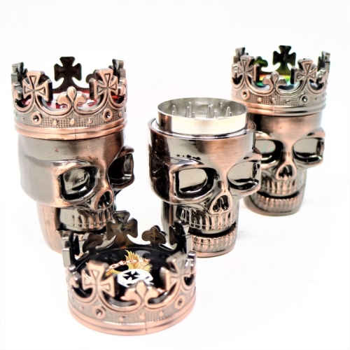 3pieces Grinder tete de mort royal