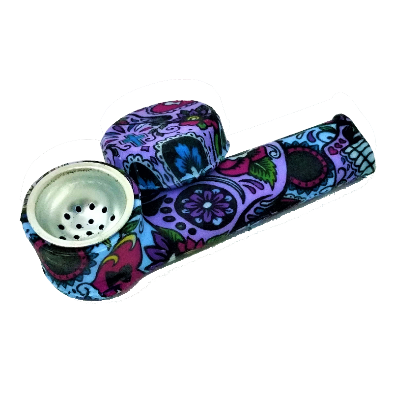 8.5CM WATER PRINT SILICONE PIPE