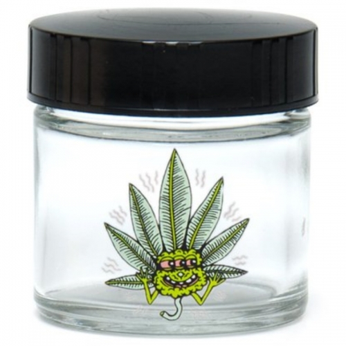 Jar Clear Screw-Top - Happy Leaf