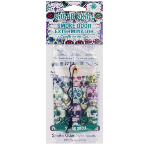 SMOKE ODOR CHANDELLE POUR AUTO SUGAR SKULL