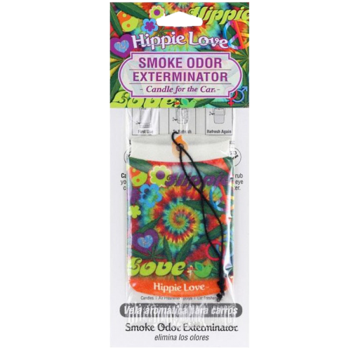SMOKE ODOR CANDLE FOR THE CAR HIPPIE LOVE