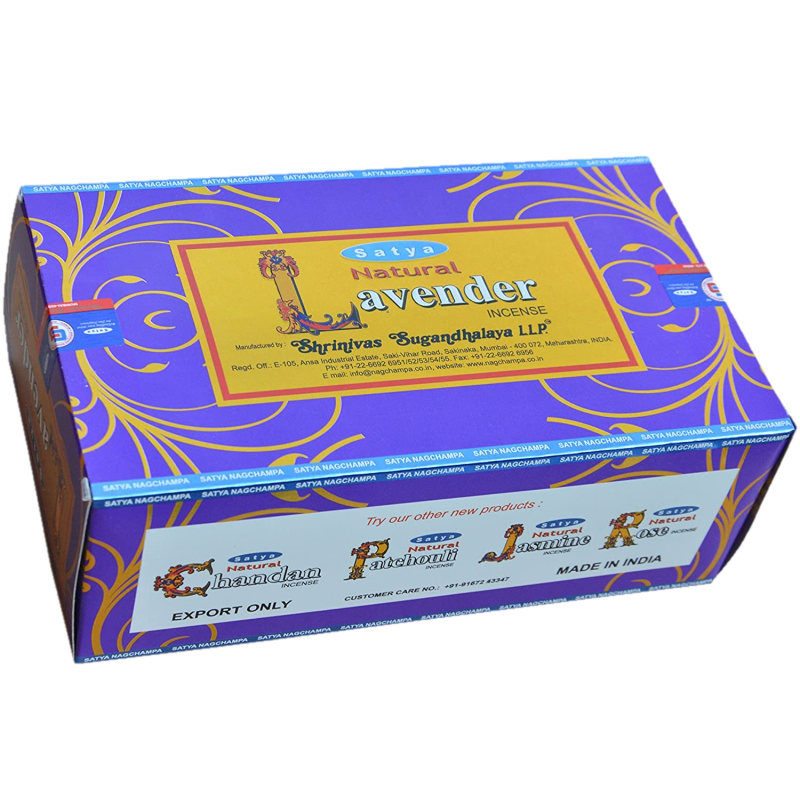 (12x) 15G SATYA INCENSE - NATURAL LAVENDER