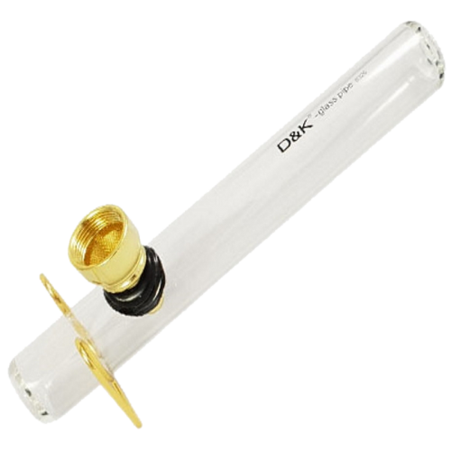 Glass pipe w/metal bowl