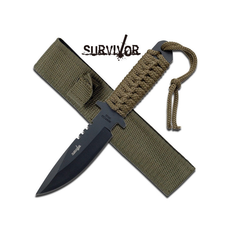 COUTEAU EXTÉRIEUR À LAME FIXE SURVIVOR DE 7.5"