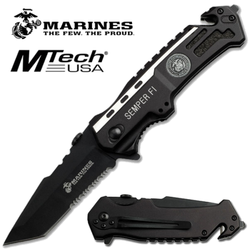 8.25" U.S. MARINES BY MTECH USA USA FOLDING KNIFE