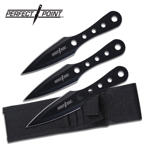 (3x) 6.5" PERFECT POINT THROWING KNIFE SET OVERALL