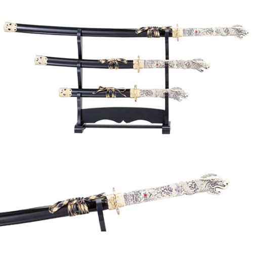 SAMURAI SWORD SET 42" OVERALL, 3 PIECE SET
