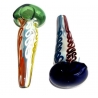 Pipe pyrex 3.5" blue colored styles