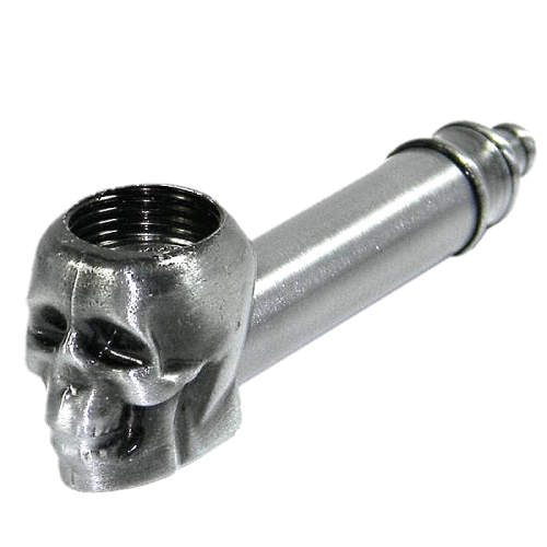 Pipe en métal tête de mort