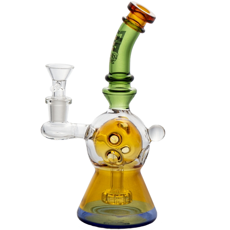 8.5" Golden Grass Moon Ball Perc RIG (4mm)