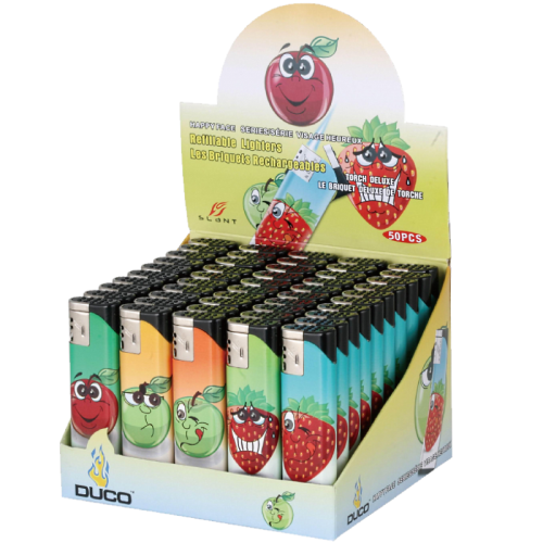 (x50) Duco Torch Lighters - FRUITS