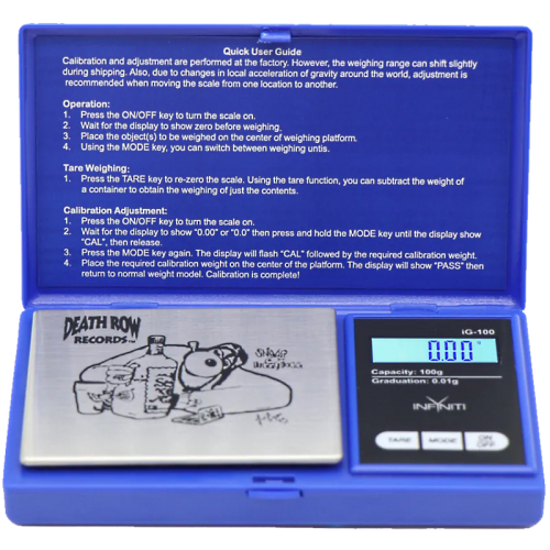 DEATH ROW RECORDS - GIN & JUICE, LICENSED DIGITAL POCKET SCALE 100g x 0.01g