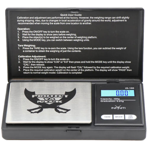 PROTECT YA NECK G-FORCE, LICENSED DIGITAL POCKET SCALE 100g x 0.01g