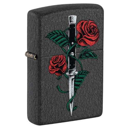 ZIPPO CONCEPTION TATTOO ROSE ET DAGUE