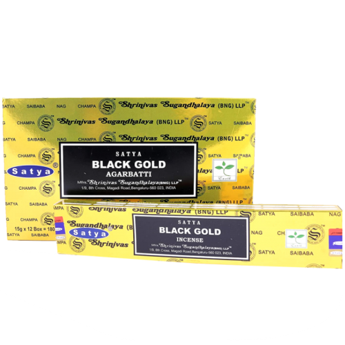 (12x) 15G ENCENS SATYA BLACK GOLD PREMIUM