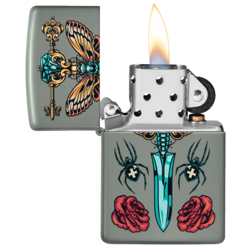 ZIPPO GOTHIC DAGGER DESIGN