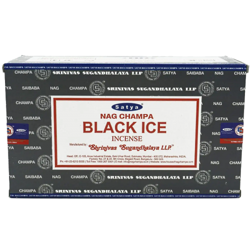 (12x) 15G SATYA INCENSE BLACK ICE