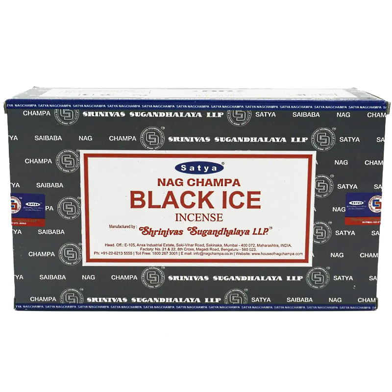 (12x) 15G SATYA INCENSE BLACK ICE