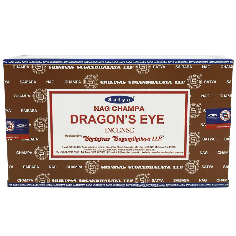 (12x) 15G SATYA INCENSE DRAGON'S EYE