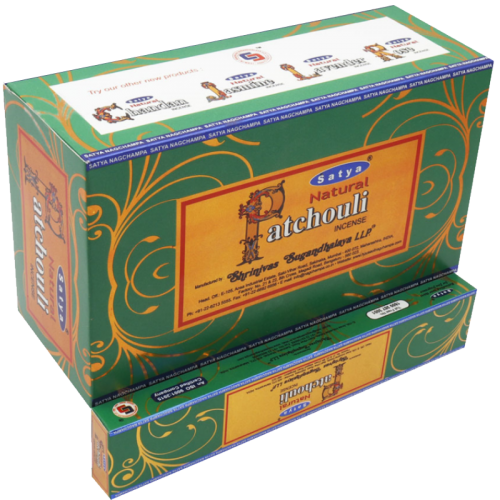 (12x) 15G ENCENS SATYA - NATURAL PATCHOULI
