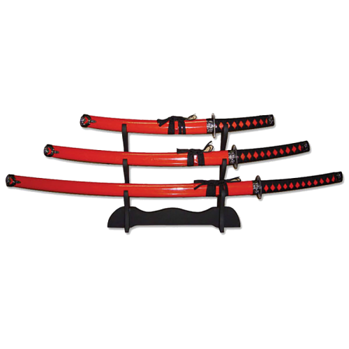 BLADESUSA - ENSEMBLE D’ÉPÉE 3 PIÈCES AVEC SUPPORT D’AFFICHAGE