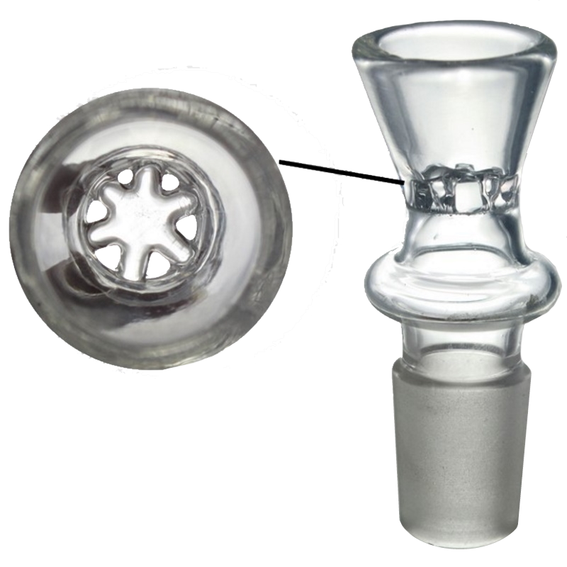 Male glass bowl with snowflake screen