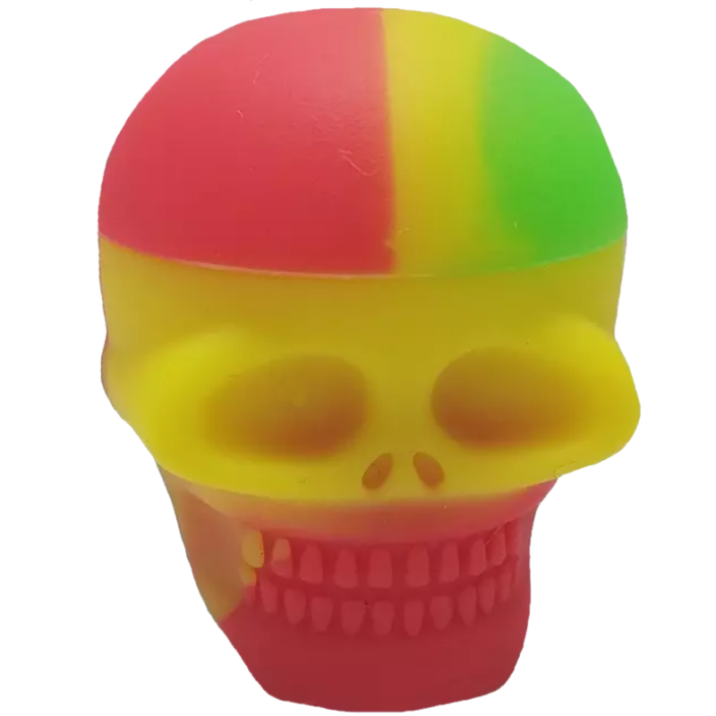 Silicone skull container