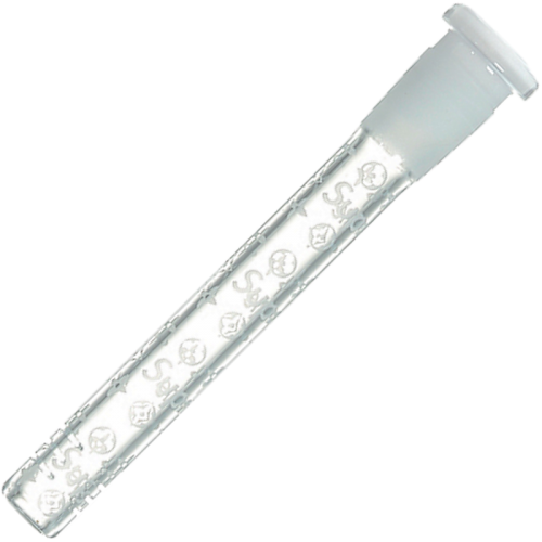 5" 19MM to 14MM GLASS STEM - SANDBLAST