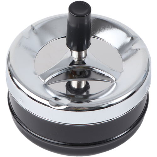 8CM SPIN HANDLE METAL ASHTRAY