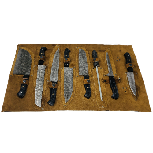 HAND FORGED DAMASCUS STEEL PAKISTANI KITCHEN KNIFE SET