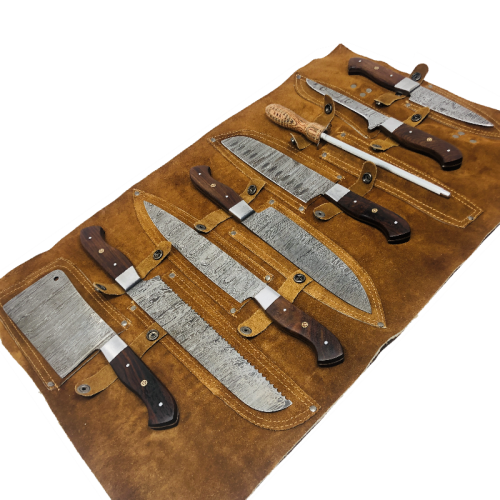 HAND FORGED DAMASCUS STEEL PAKISTANI KITCHEN KNIFE SET