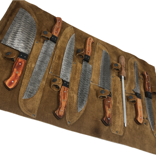 HAND FORGED DAMASCUS STEEL PAKISTANI KITCHEN KNIFE SET