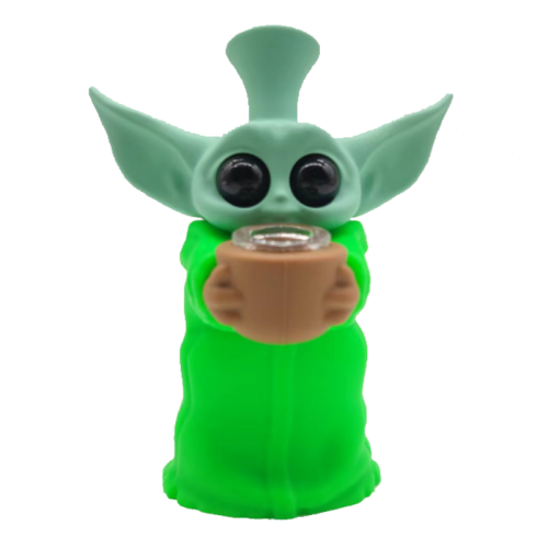 14.7cm SLIM BABY YODA SILICONE PIPE