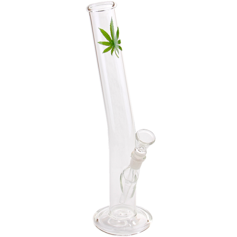 33cm Bong Hard glass leaf designs
