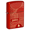 ZIPPO METALLIC RED ABSTRACT DESIGN